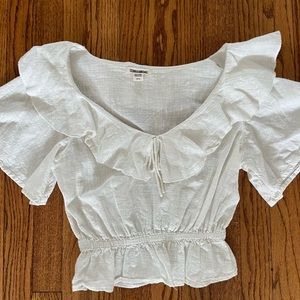 Billabong cinched white blouse